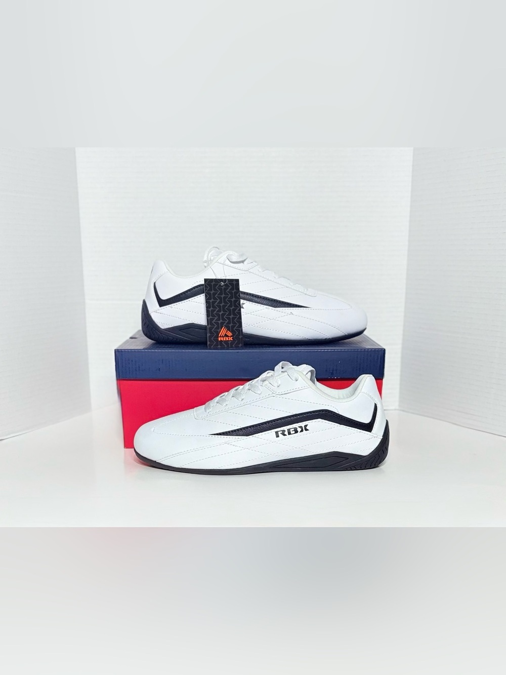 RBX Live Active Men’s Everyday Sneakers White Black athletic Tennis Shoes NEW